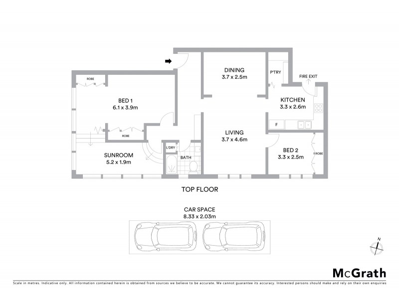12/137 Kurraba Road, Neutral Bay NSW 2089 Floorplan
