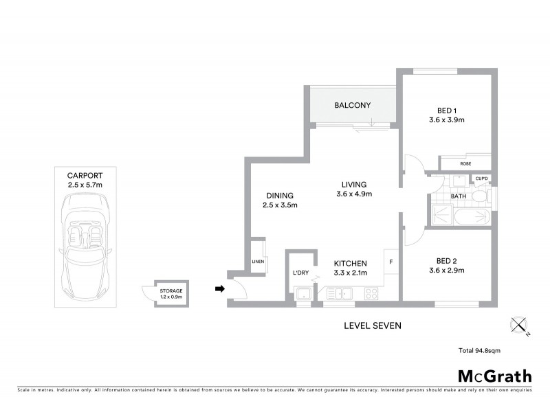 24/42 Sinclair Street, Wollstonecraft NSW 2065 Floorplan