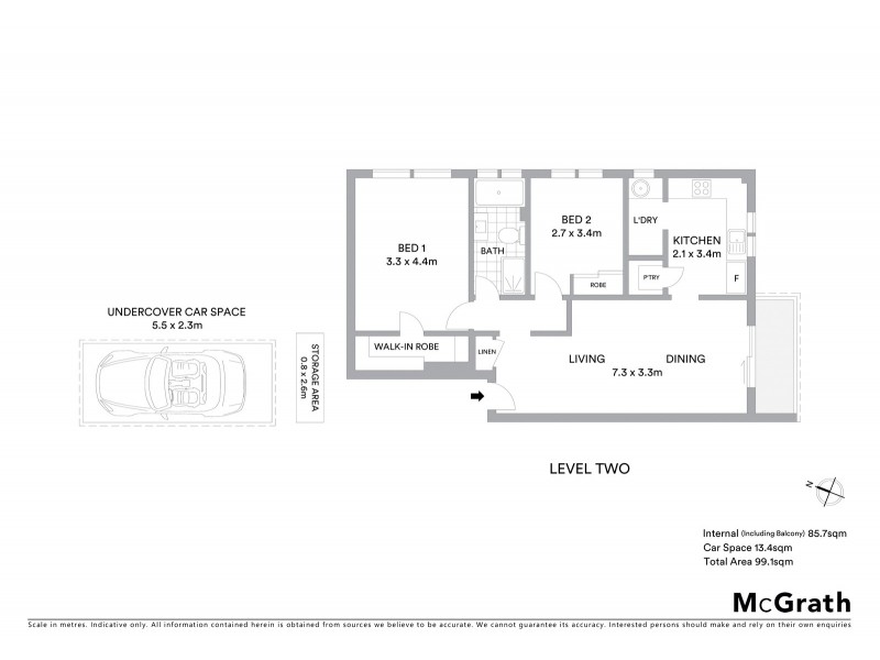 12/29 Belmont Avenue, Wollstonecraft NSW 2065 Floorplan