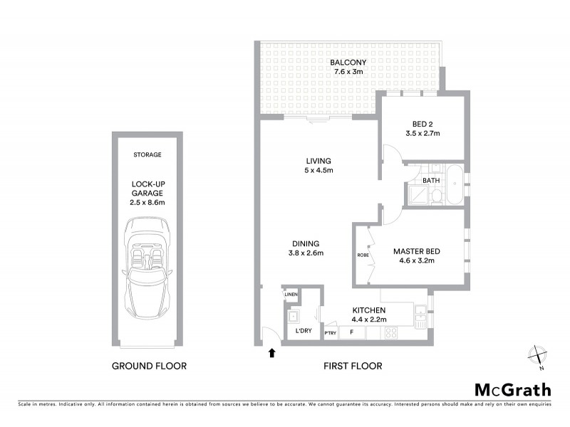 8/23 River Road, Wollstonecraft NSW 2065 Floorplan