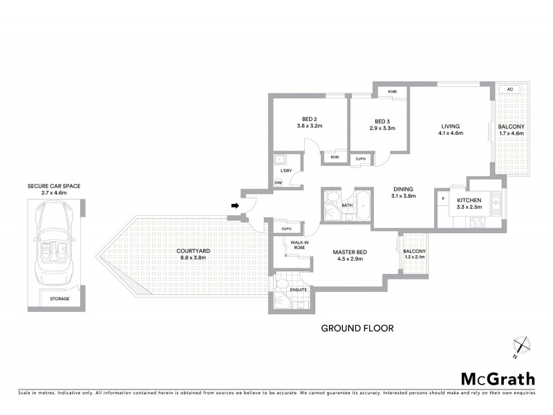 2/1 Boronia Street, Wollstonecraft NSW 2065 Floorplan