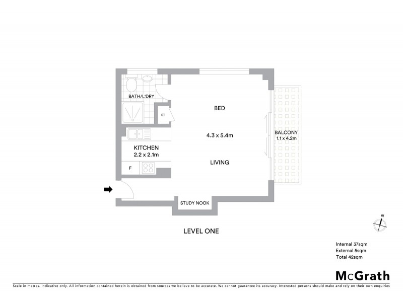 1B/23 Baden Road, Neutral Bay NSW 2089 Floorplan