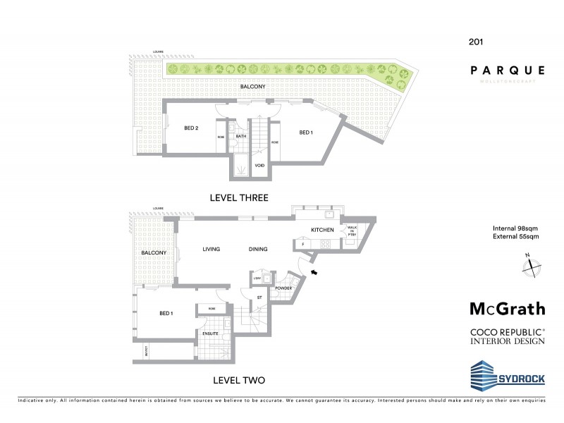 2.01/47A King Street, Wollstonecraft NSW 2065 Floorplan