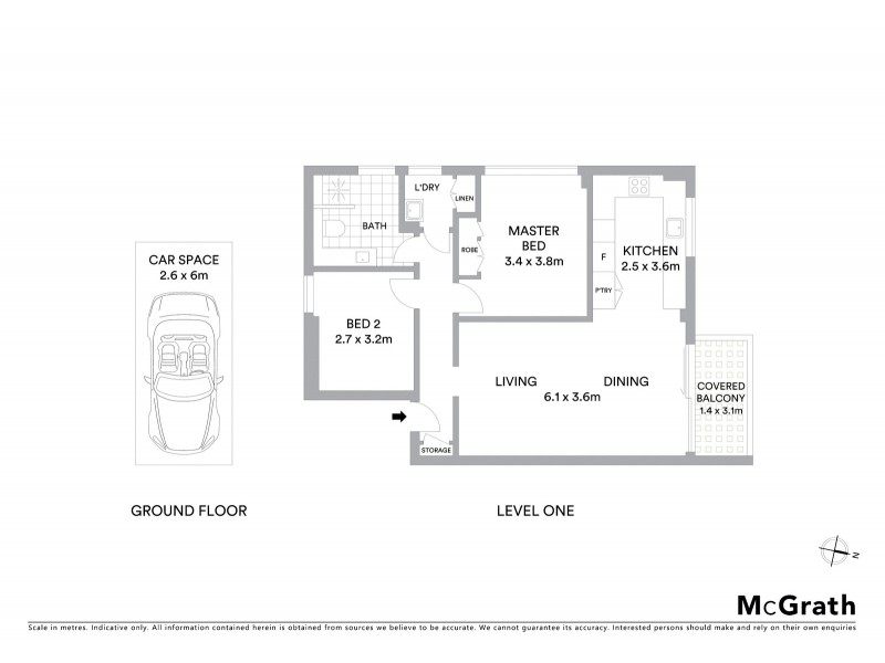2/243 Ernest Street, Cammeray NSW 2062 Floorplan