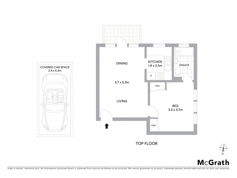 11/2B Milner Crescent, Wollstonecraft NSW 2065 Floorplan