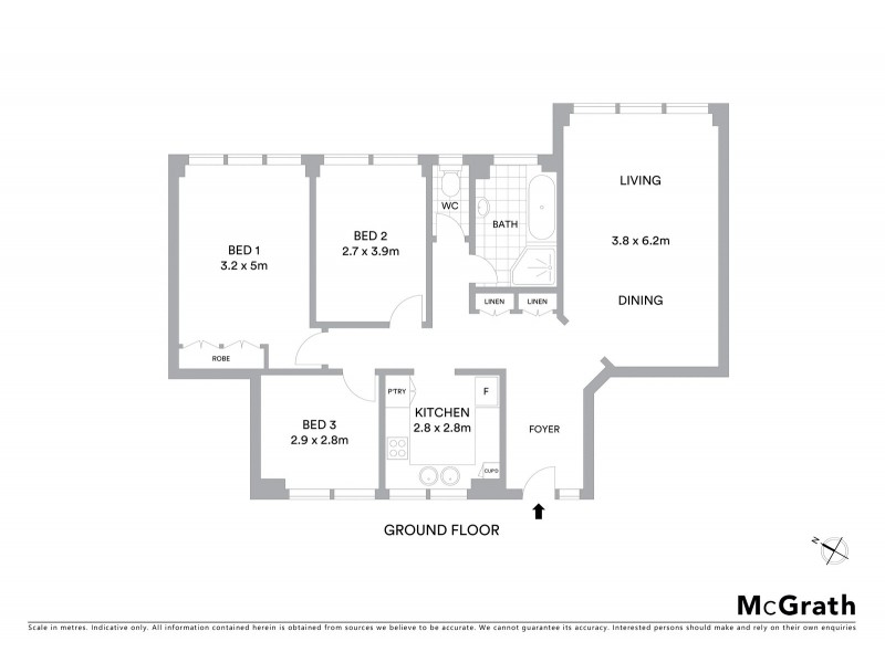2/3 Plunkett Street, Kirribilli NSW 2061 Floorplan