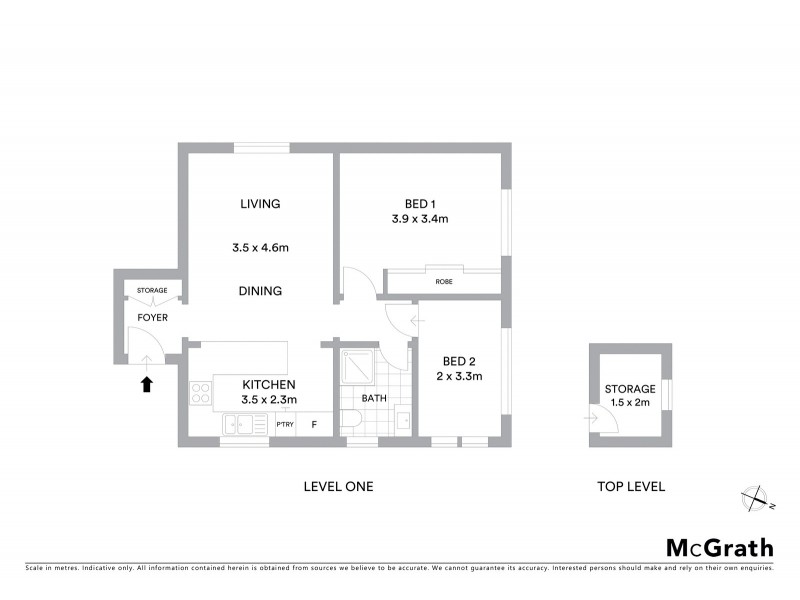 8/126 Shirley Road, Wollstonecraft NSW 2065 Floorplan