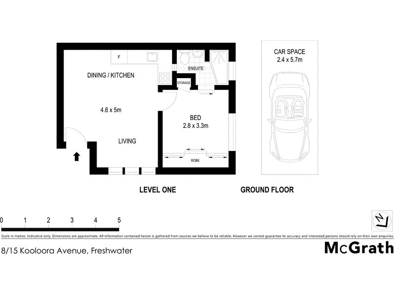 8/15 Kooloora Avenue, Freshwater NSW 2096 Floorplan