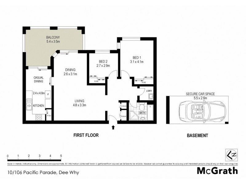 10/106 Pacific Parade, Dee Why NSW 2099 Floorplan