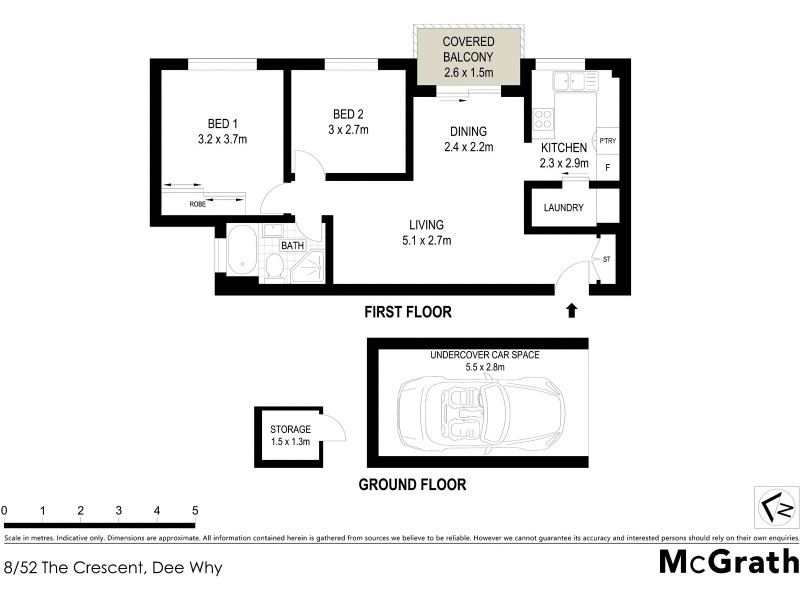 8/52 The Crescent, Dee Why NSW 2099 Floorplan