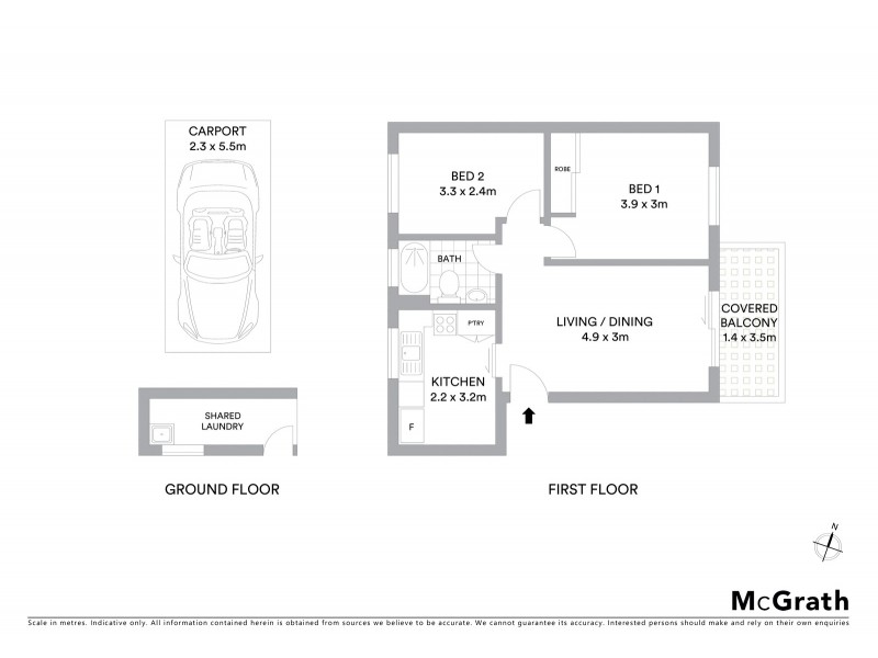2/15 Clarke Street, Narrabeen NSW 2101 Floorplan