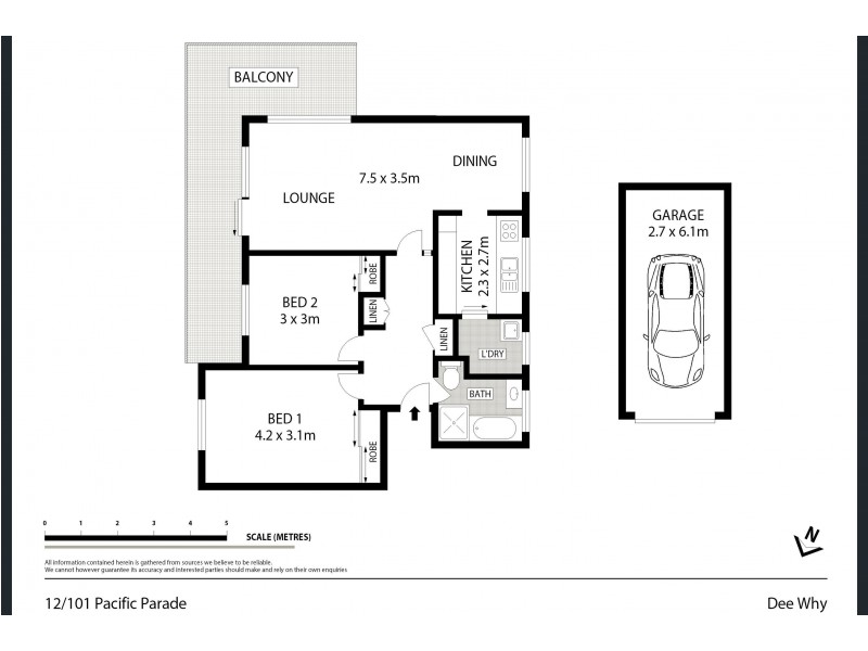 12/101 Pacific Parade, Dee Why NSW 2099 Floorplan