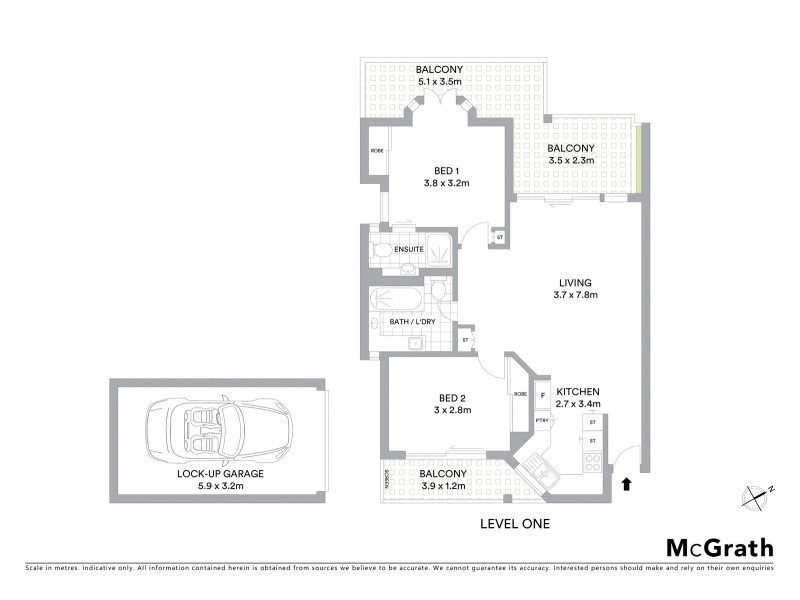 5/3 Welsby Street, New Farm QLD 4005 Floorplan