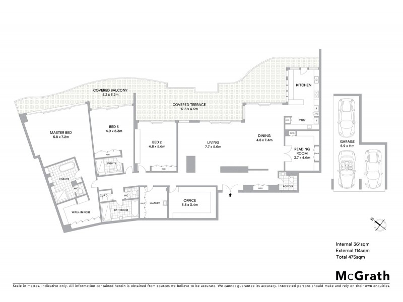 1 Gray Street, New Farm QLD 4005 Floorplan