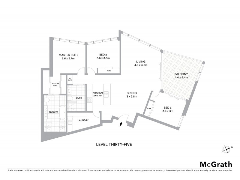 3506/111 Mary Street, Brisbane City QLD 4000 Floorplan