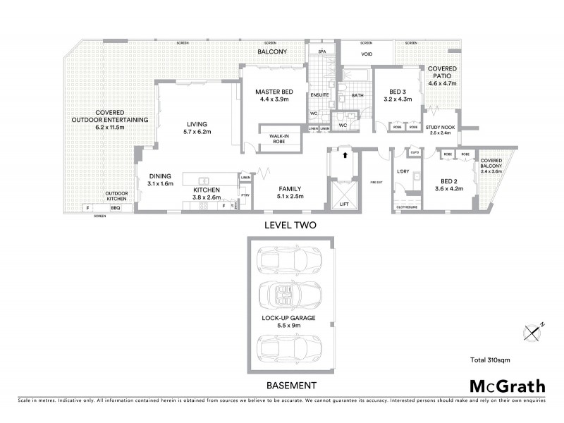 2/5 Griffith Street, New Farm QLD 4005 Floorplan