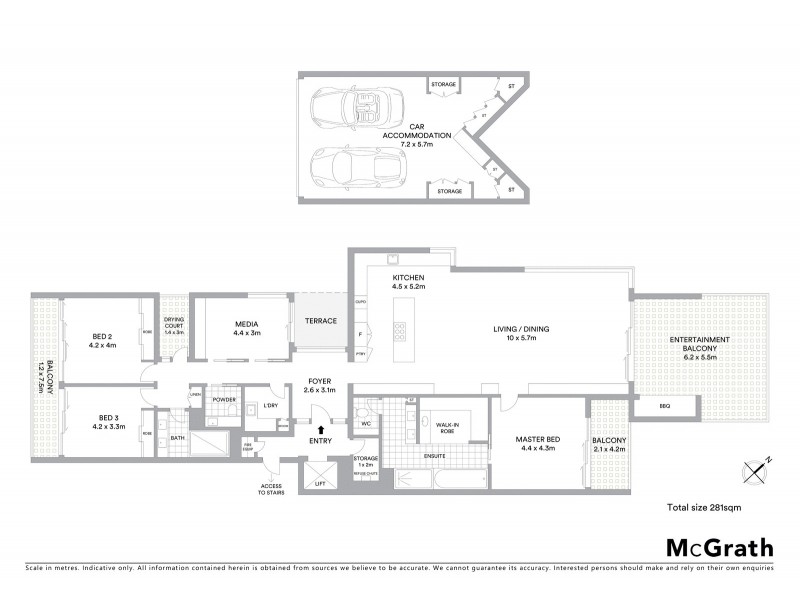 13/1 Macquarie Street, Teneriffe QLD 4005 Floorplan