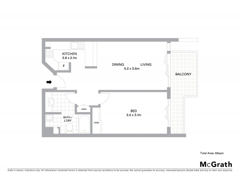 206/44 Ferry Street, Kangaroo Point QLD 4169 Floorplan