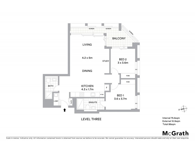 302/21 Belgrave Street, Manly NSW 2095 Floorplan