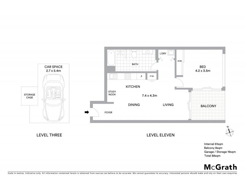 1106B/5 Pope Street, Ryde NSW 2112 Floorplan