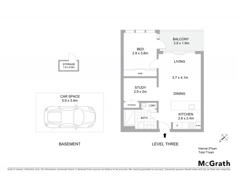 B305/41 Belmore Street, Ryde NSW 2112 Floorplan