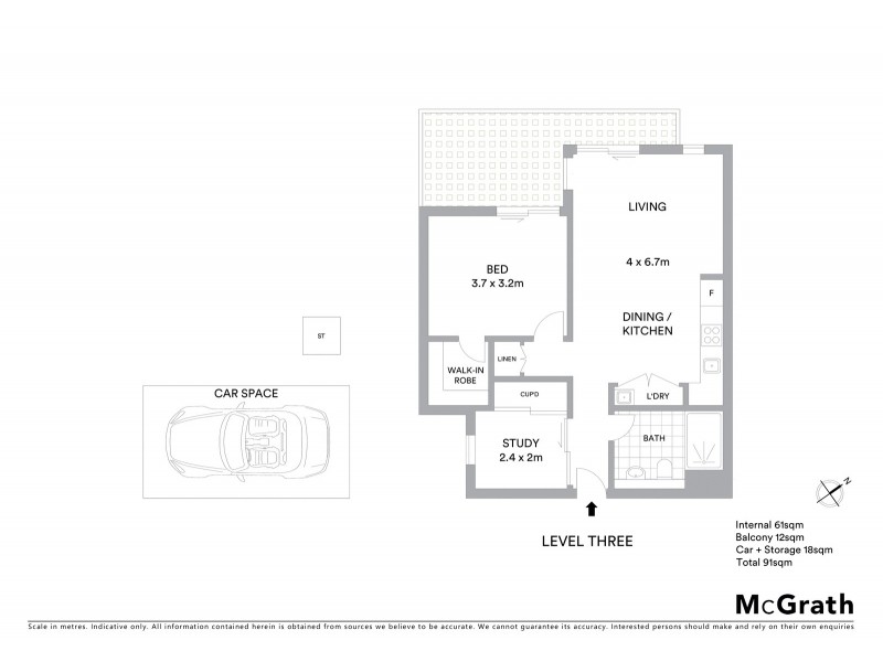 341/27 Porter Street, Ryde NSW 2112 Floorplan