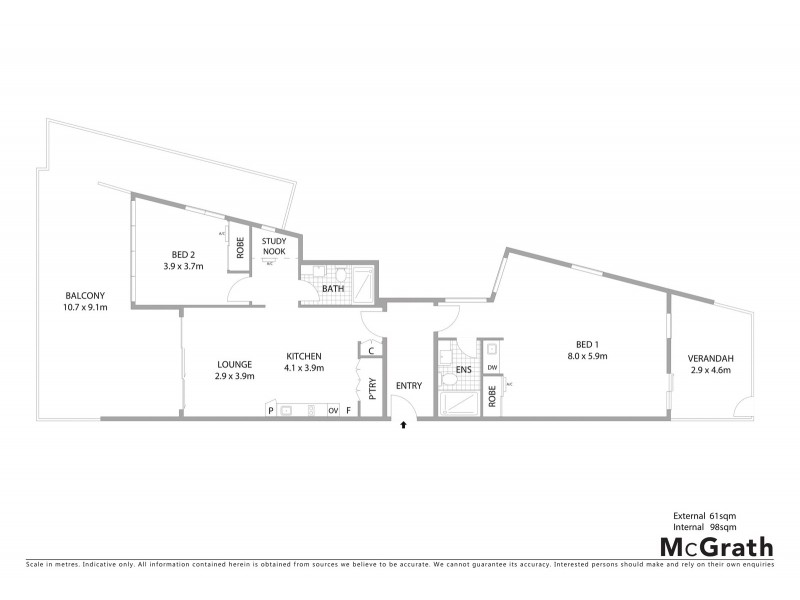 112/1 East Street, Rockhampton City QLD 4700 Floorplan