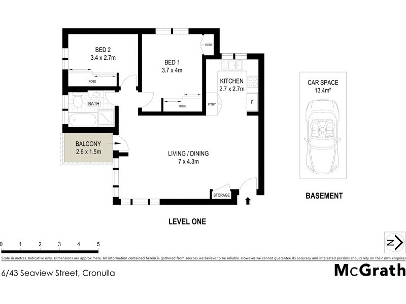 6/43 Seaview Street, Cronulla NSW 2230 Floorplan