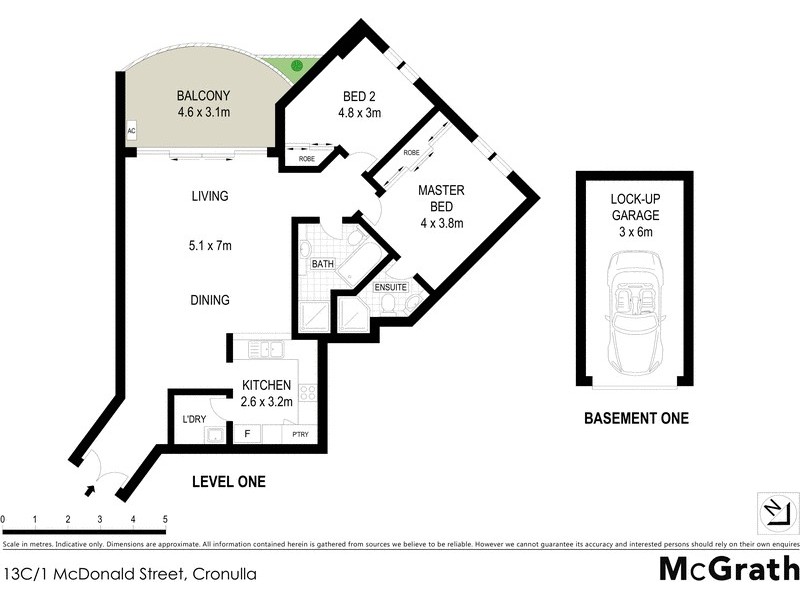 13C/1 McDonald Street, Cronulla NSW 2230 Floorplan