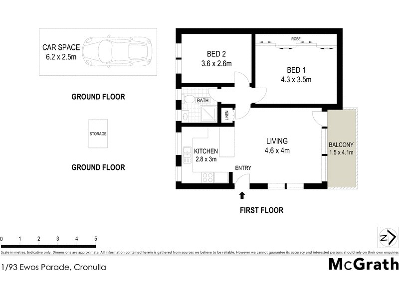 1/93 Ewos Parade, Cronulla NSW 2230 Floorplan
