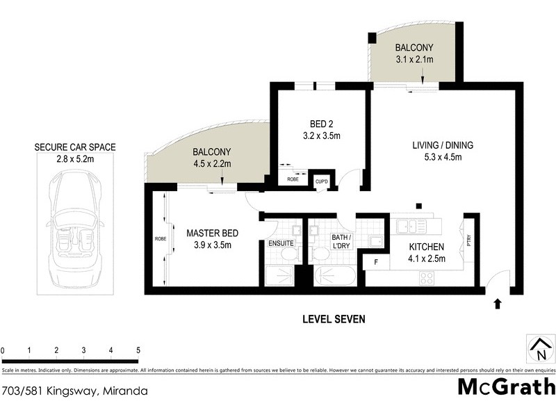 703/581 Kingsway, Miranda NSW 2228 Floorplan
