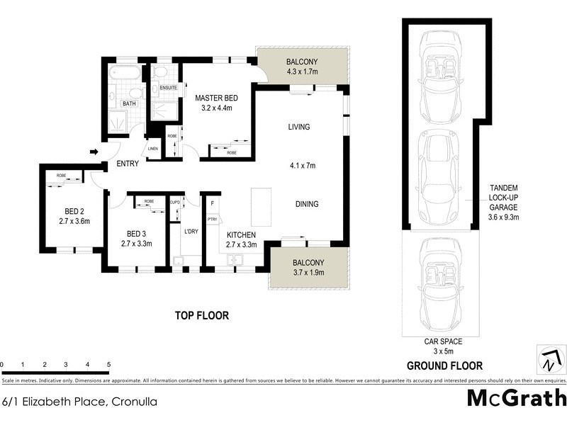 6/1 Elizabeth Place, Cronulla NSW 2230 Floorplan