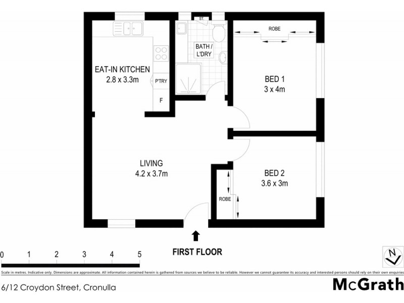 6/12 Croydon Street, Cronulla NSW 2230 Floorplan