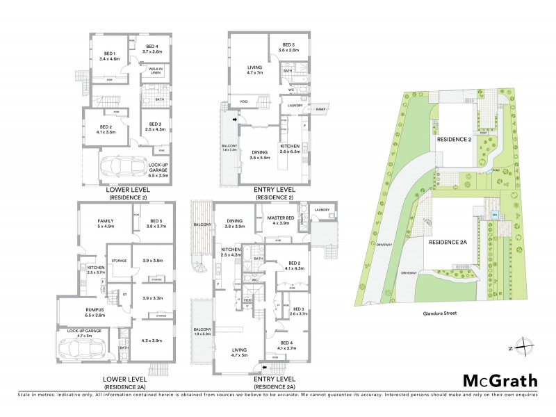 2 & 2A Glandore Street, Woolooware NSW 2230 Floorplan