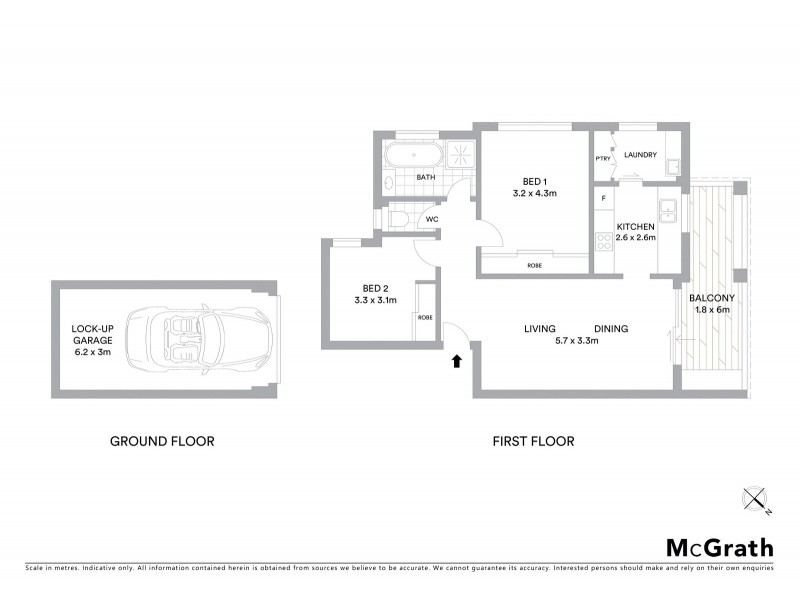 2/14 St Andrews Place, Cronulla NSW 2230 Floorplan