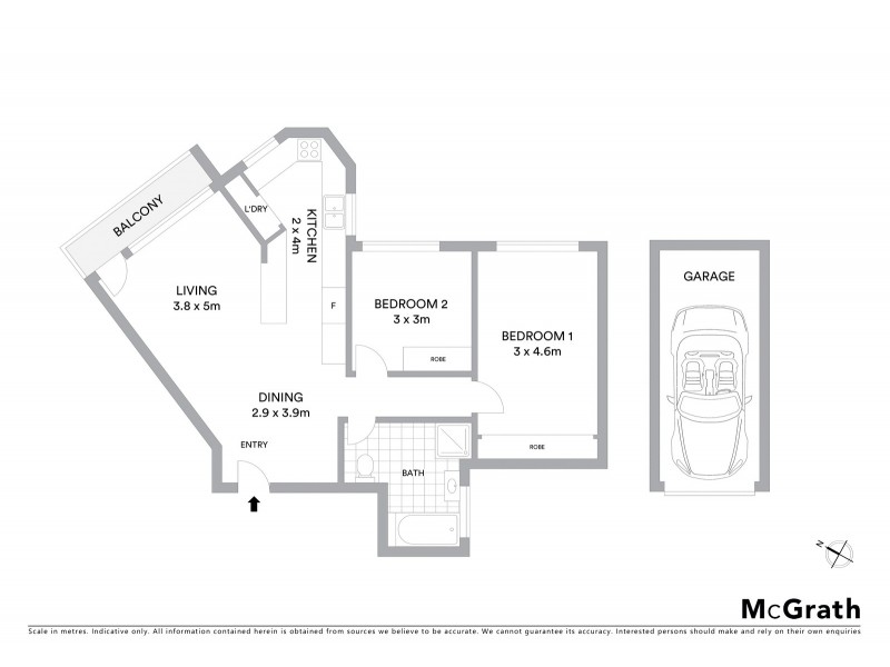 8/16 Waratah Street, Cronulla NSW 2230 Floorplan