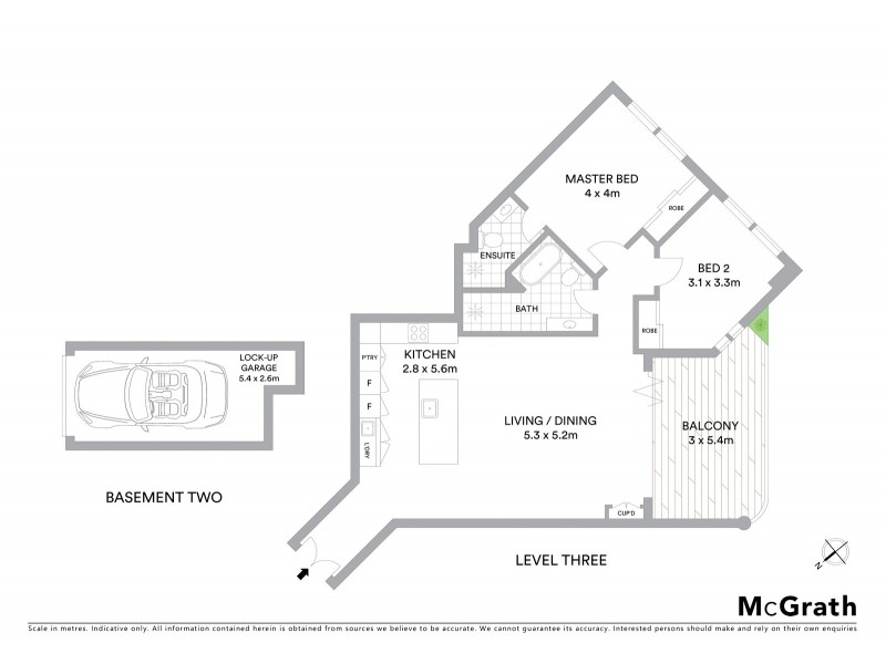 27C/1 McDonald Street, Cronulla NSW 2230 Floorplan