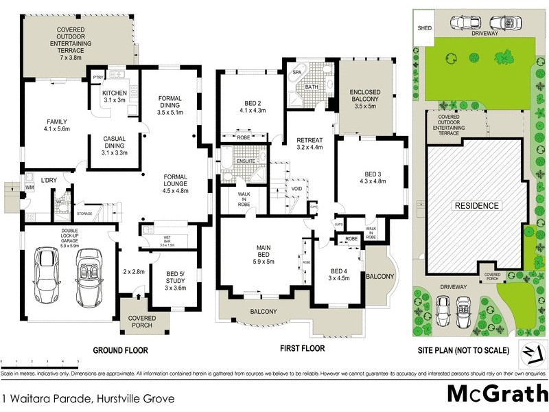 1 Waitara Parade, Hurstville Grove NSW 2220 Floorplan