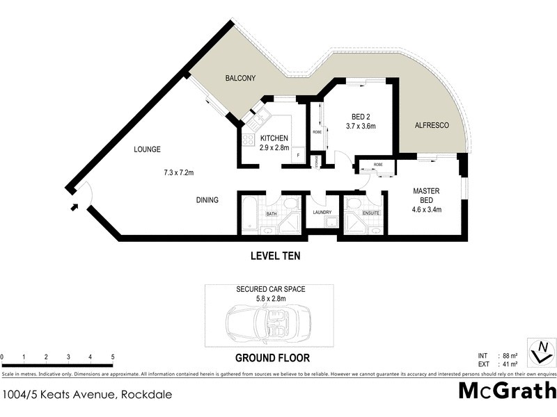 1004/5 Keats Avenue, Rockdale NSW 2216 Floorplan