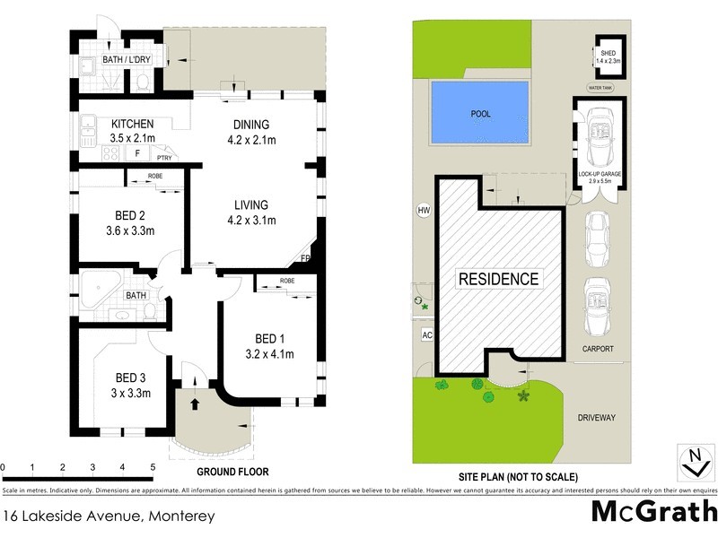 16 Lakeside Avenue, Monterey NSW 2217 Floorplan