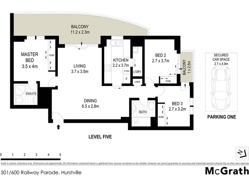 501/600 Railway Parade, Hurstville NSW 2220 Floorplan