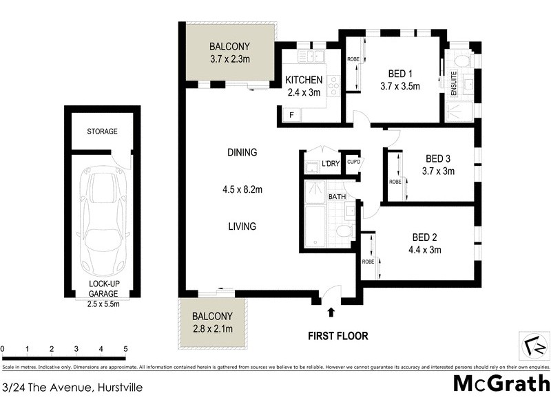 3/24 The Avenue, Hurstville NSW 2220 Floorplan