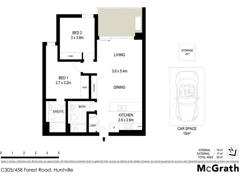C305/458 Forest Road, Hurstville NSW 2220 Floorplan