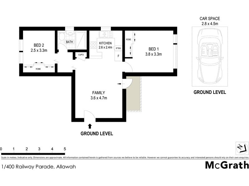 1/400 Railway Parade, Allawah NSW 2218 Floorplan