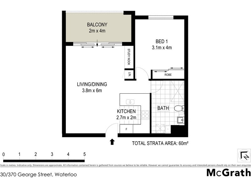 30/370 GEORGE Street, Waterloo NSW 2017 Floorplan