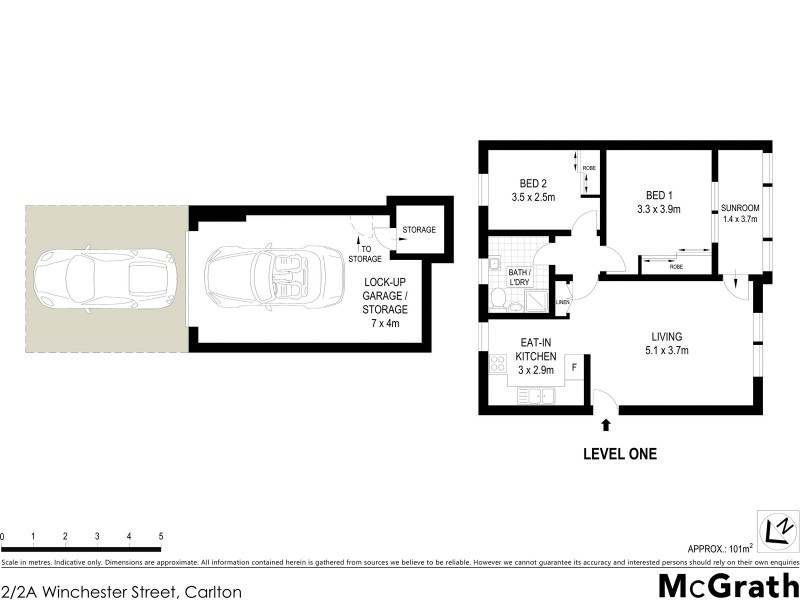2/2A Winchester Street, Carlton NSW 2218 Floorplan