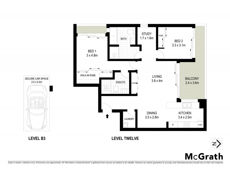 1201E/2 Jack Brabham Drive, Hurstville NSW 2220 Floorplan