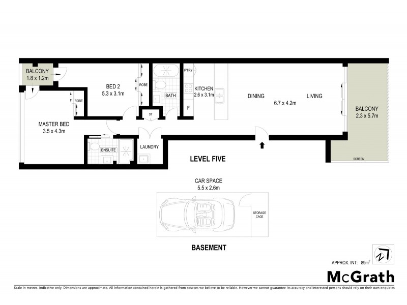 502/340 Bay Street, Brighton-le-sands NSW 2216 Floorplan