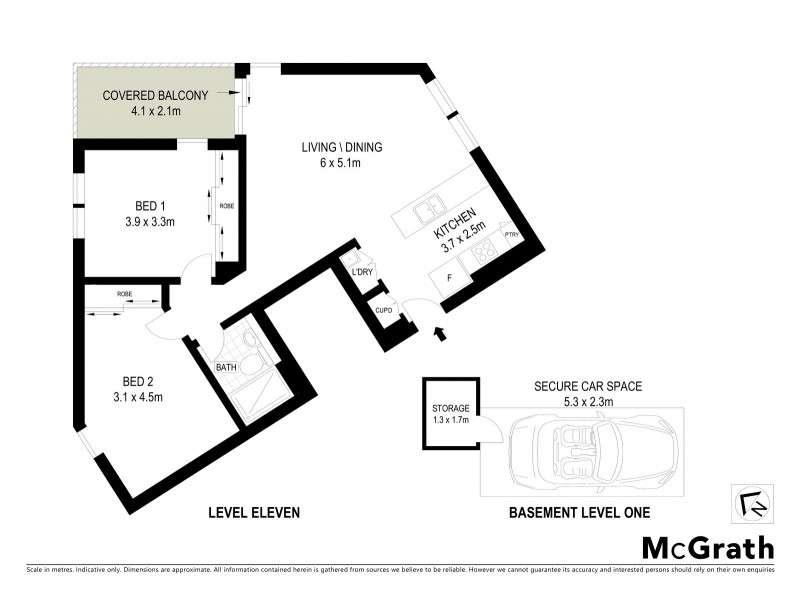 A1111/1B Pearl Street, Hurstville NSW 2220 Floorplan