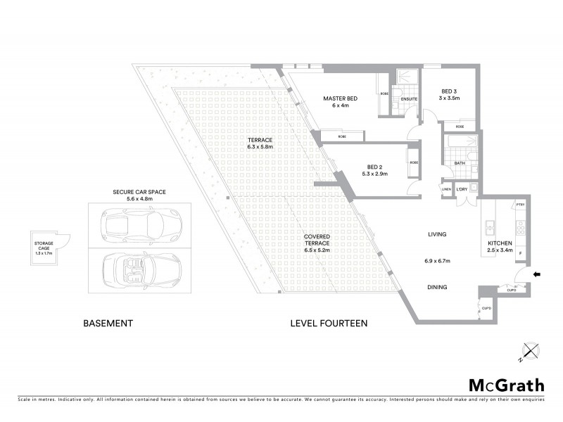 1402/7 Magdalene Terrace, Wolli Creek NSW 2205 Floorplan